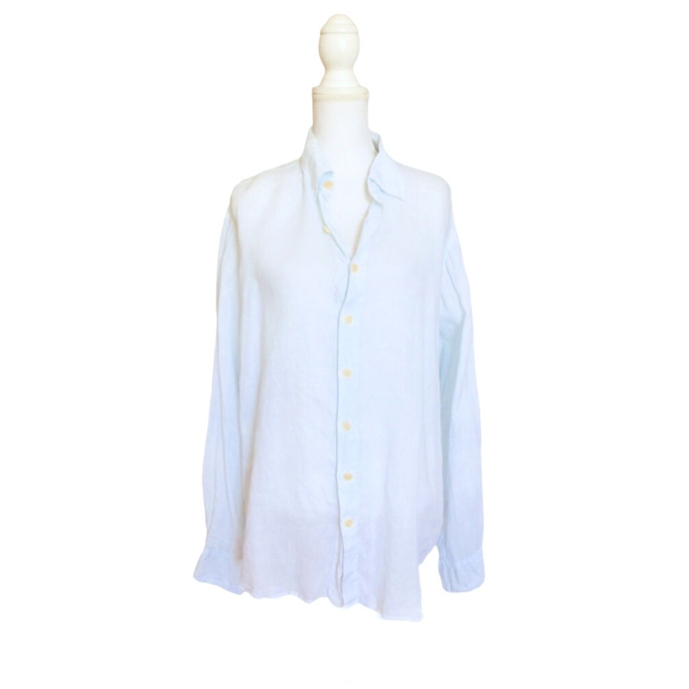 CP Shades Sky Linen Long Sleeve Button Down Shirt